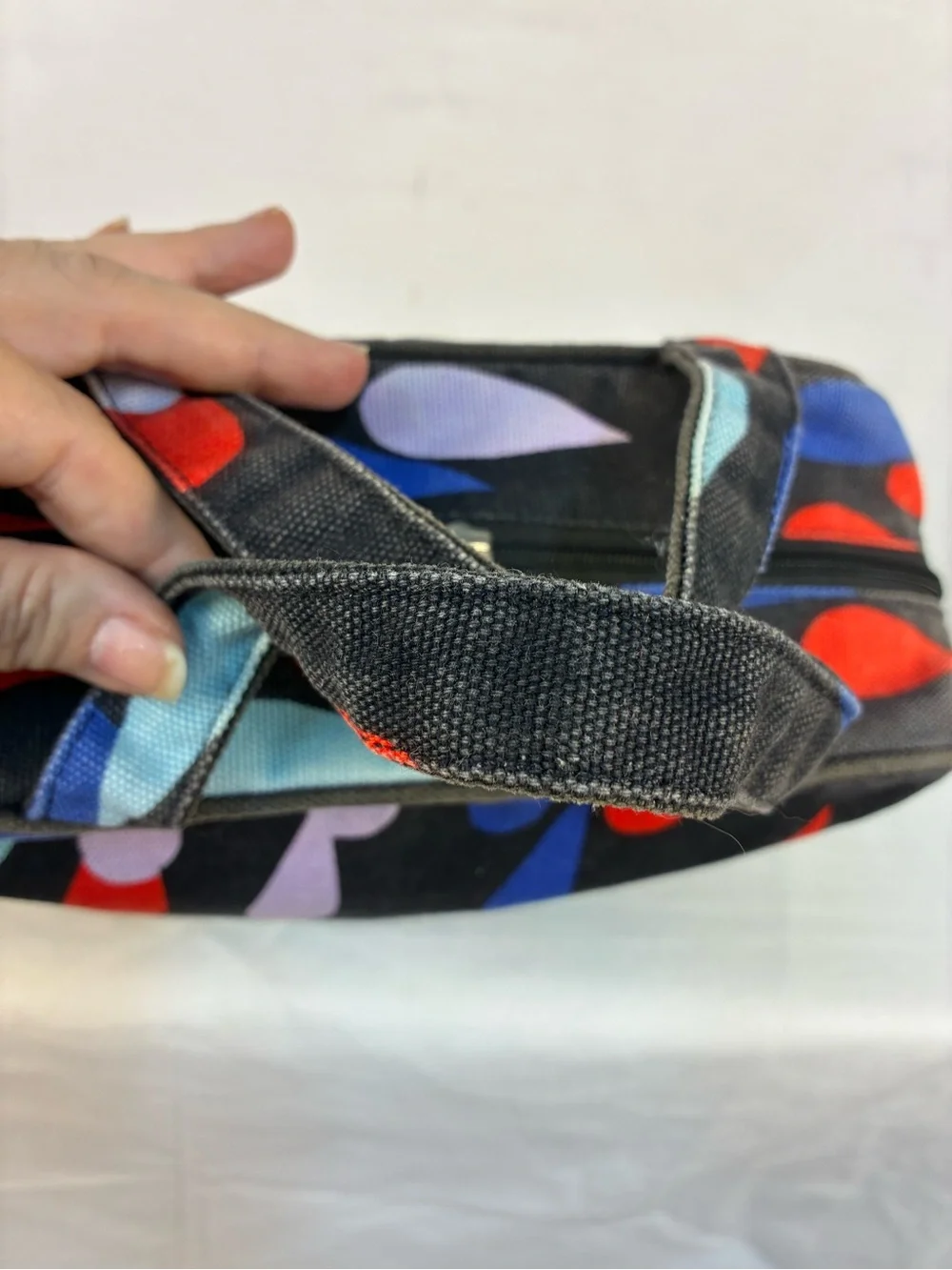 Marimekko Pisaroi Navy Raindrop Print Cosmetic Bag